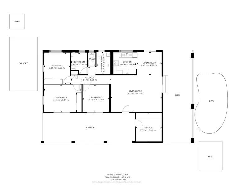 Floorplan of Homely house listing, 3 Neeve Close, Whitfield QLD 4870