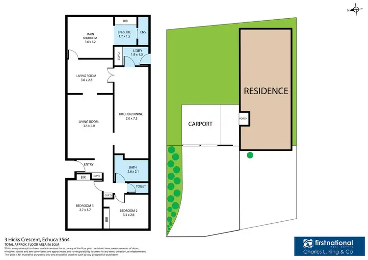 Floorplan of Homely house listing, 3 Hicks Crescent, Echuca VIC 3564