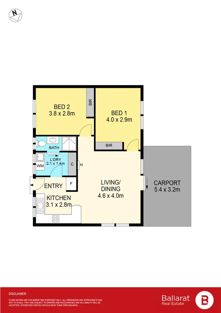Floorplan of Homely unit listing, 1/14 Recreation Road, Mount Clear VIC 3350