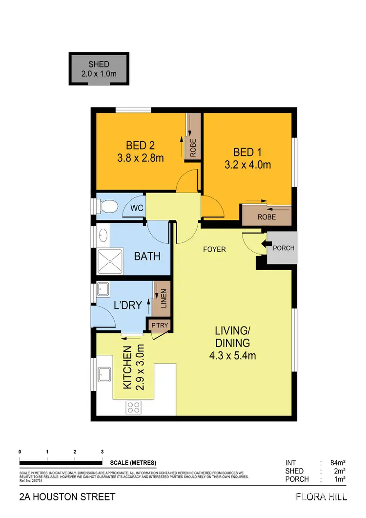 Floorplan of Homely unit listing, 2A Houston Street, Flora Hill VIC 3550