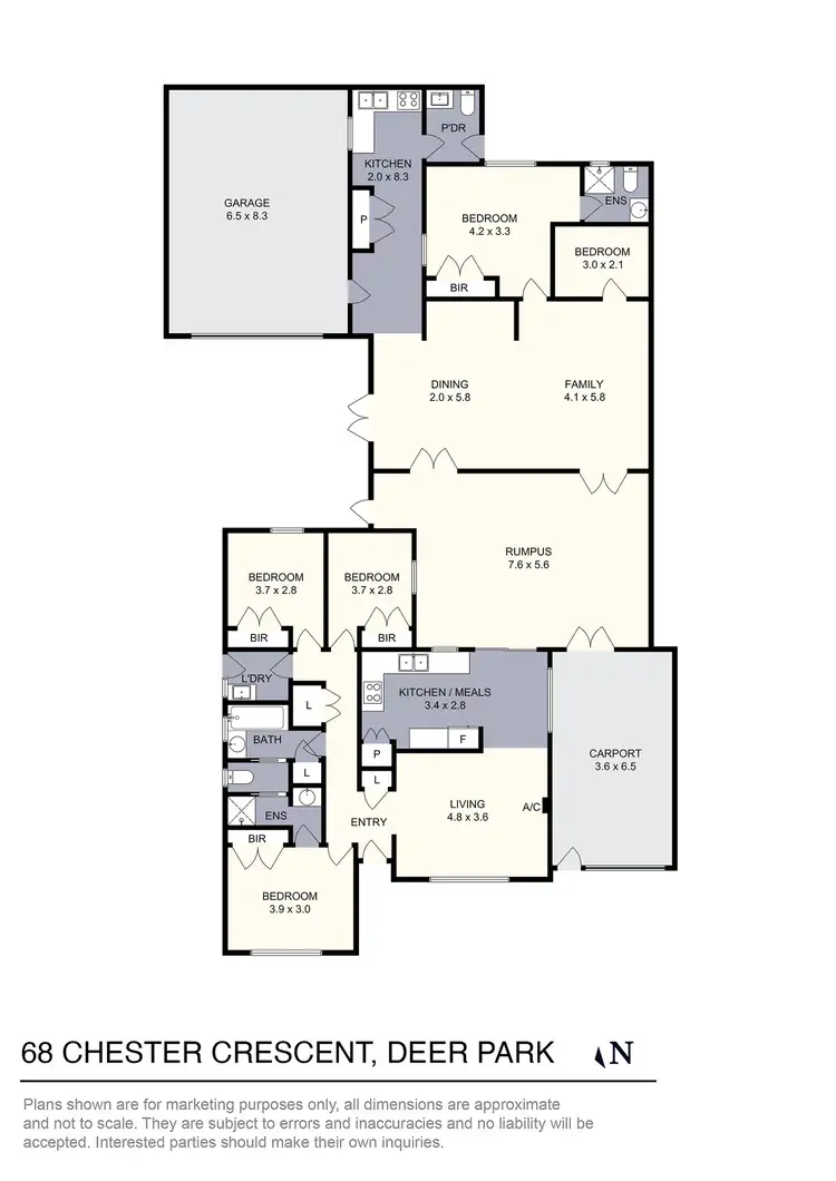 Floorplan of Homely house listing, 68 Chester Crescent, Deer Park VIC 3023