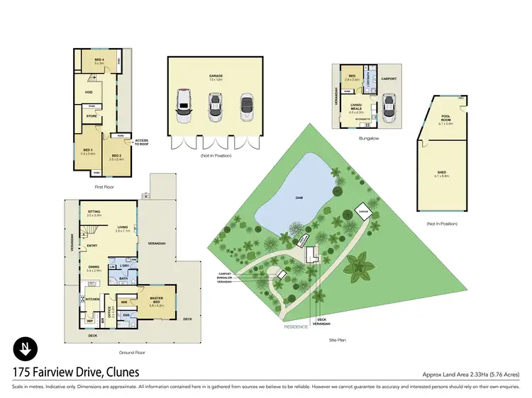 Floorplan of Homely house listing, 175 Fairview Drive, Clunes VIC 3370
