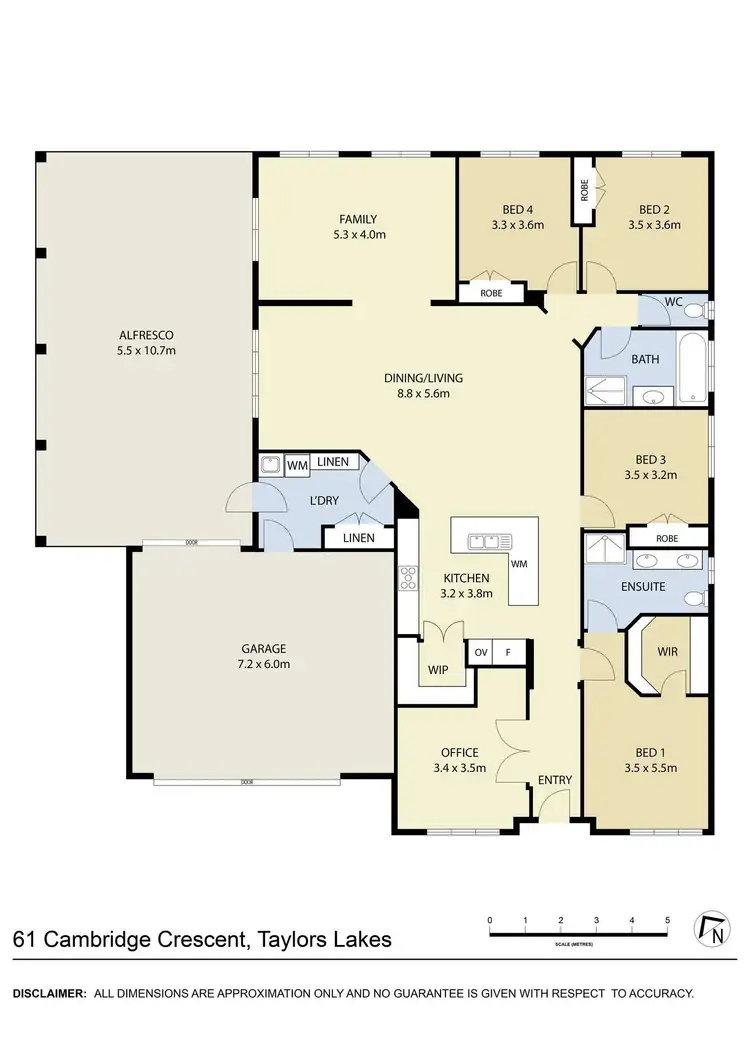 Floorplan of Homely house listing, 61 Cambridge Crescent, Taylors Lakes VIC 3038