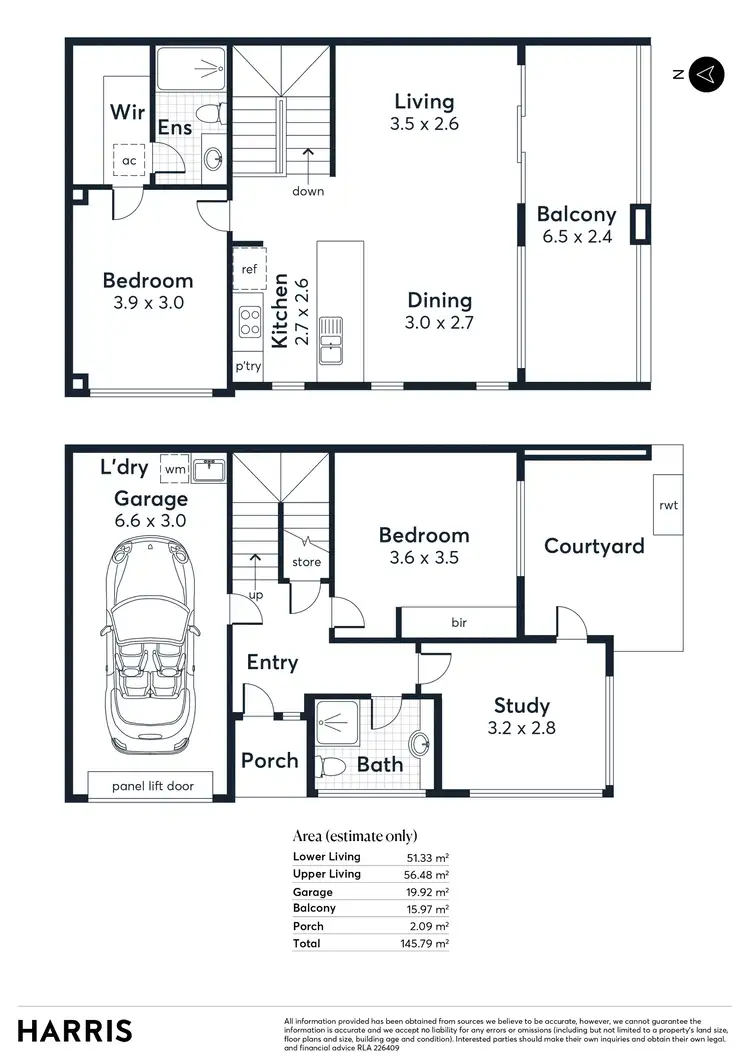 Floorplan of Homely townhouse listing, 6 Phillips Street, West Lakes SA 5021