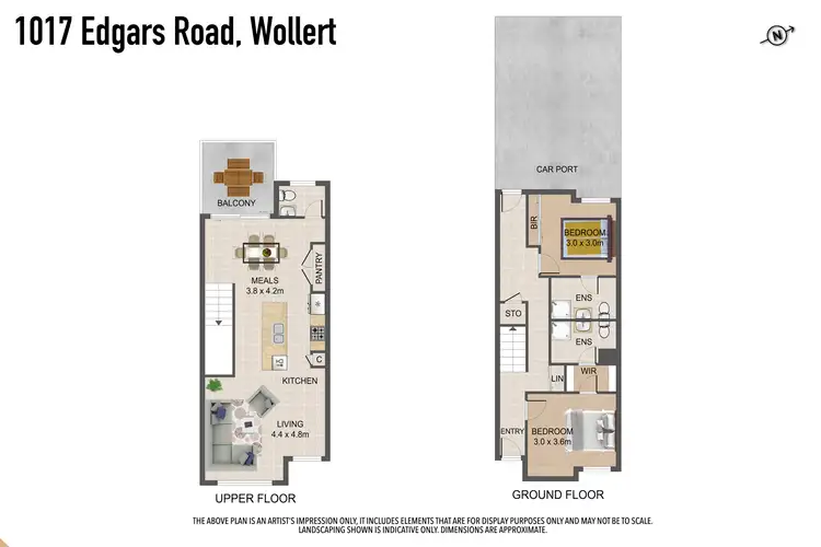 Floorplan of Homely townhouse listing, 1017 Edgars Road, Wollert VIC 3750