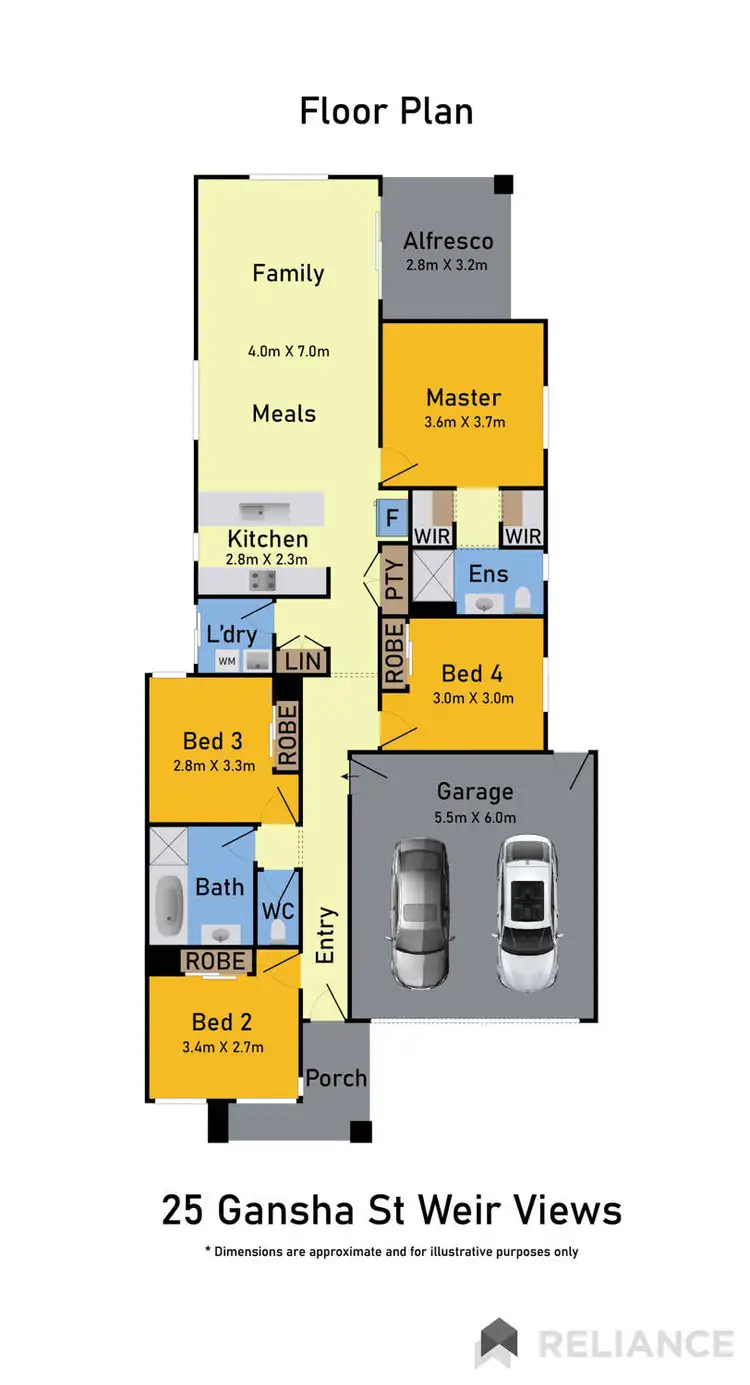 Floorplan of Homely house listing, 25 Gansha Street, Weir Views VIC 3338