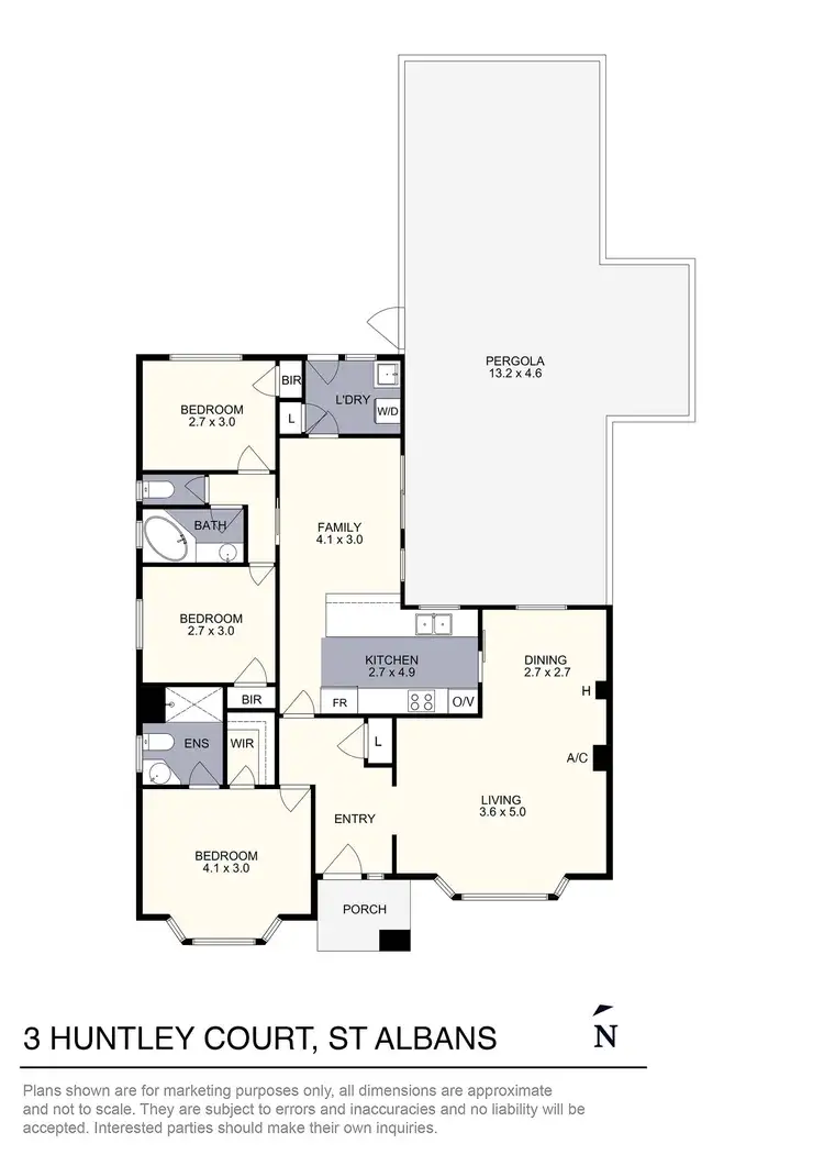Floorplan of Homely house listing, 3 Huntley Court, St Albans VIC 3021