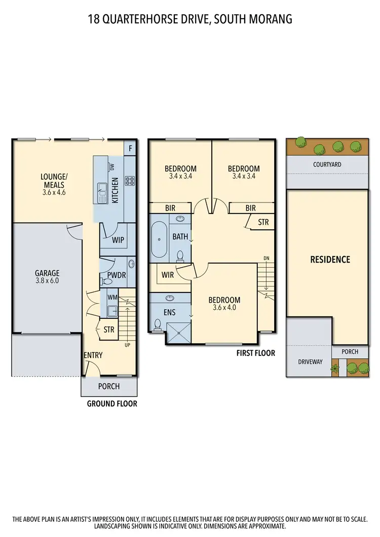 Floorplan of Homely townhouse listing, 18 Quarterhorse Drive, South Morang VIC 3752