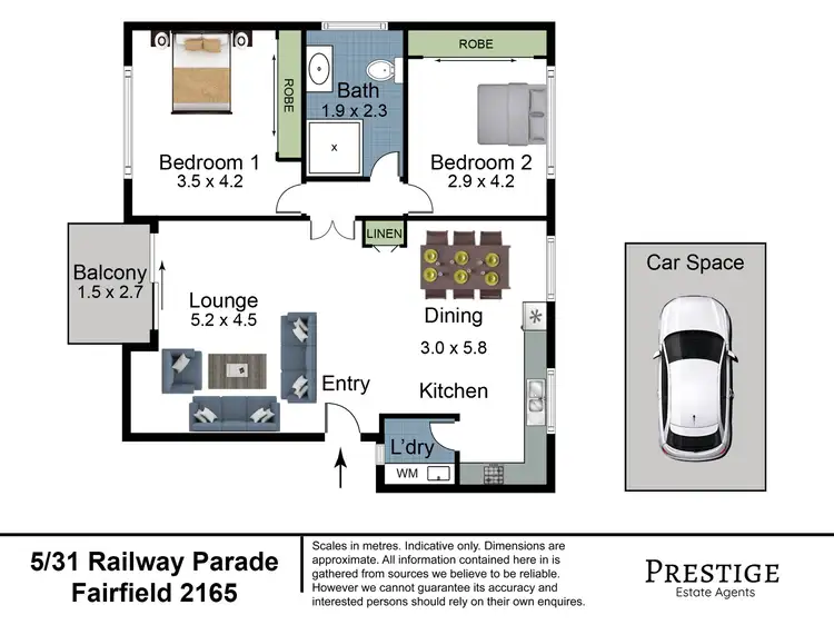 Floorplan of Homely apartment listing, 5/31 Railway Parade, Fairfield NSW 2165