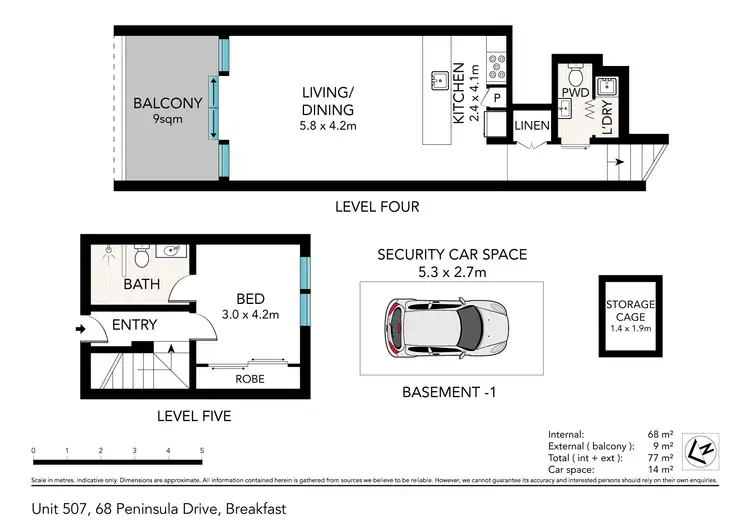 Floorplan of Homely apartment listing, 507/68 Peninsula Drive, Breakfast Point NSW 2137