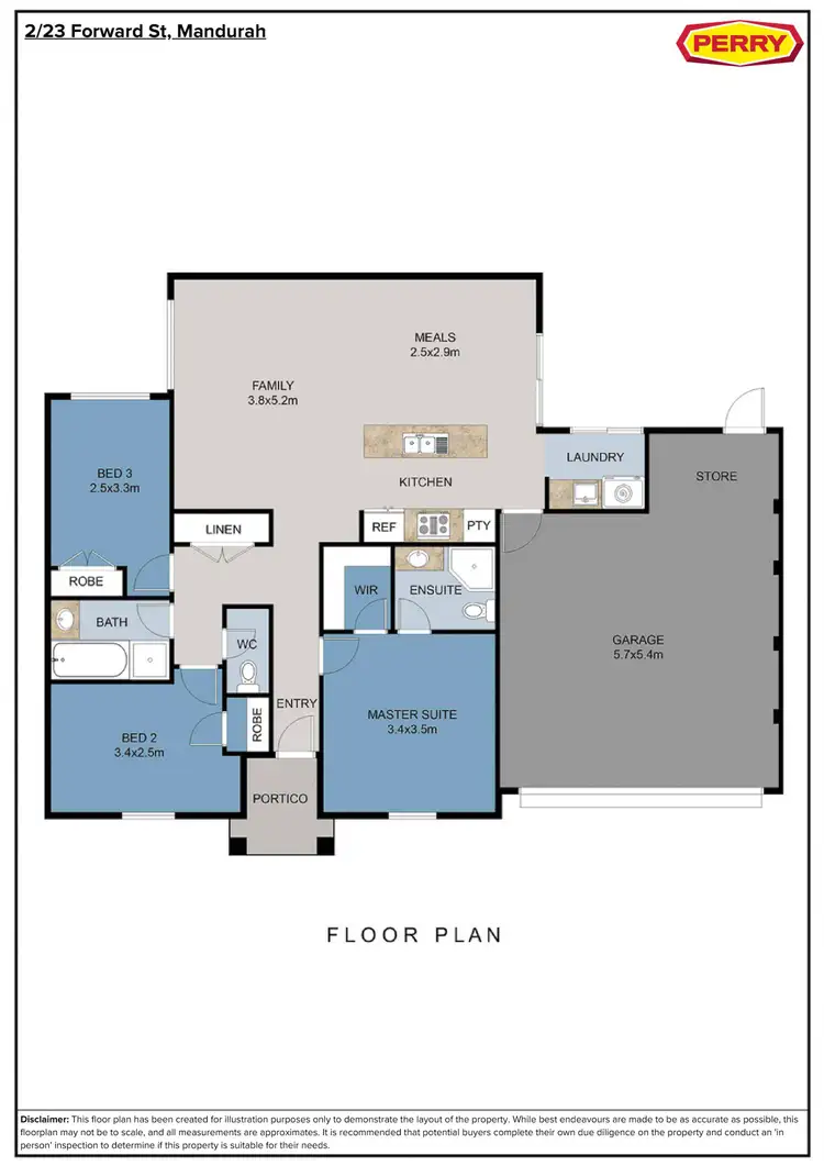 Floorplan of Homely unit listing, 2/23 Forward Street, Mandurah WA 6210