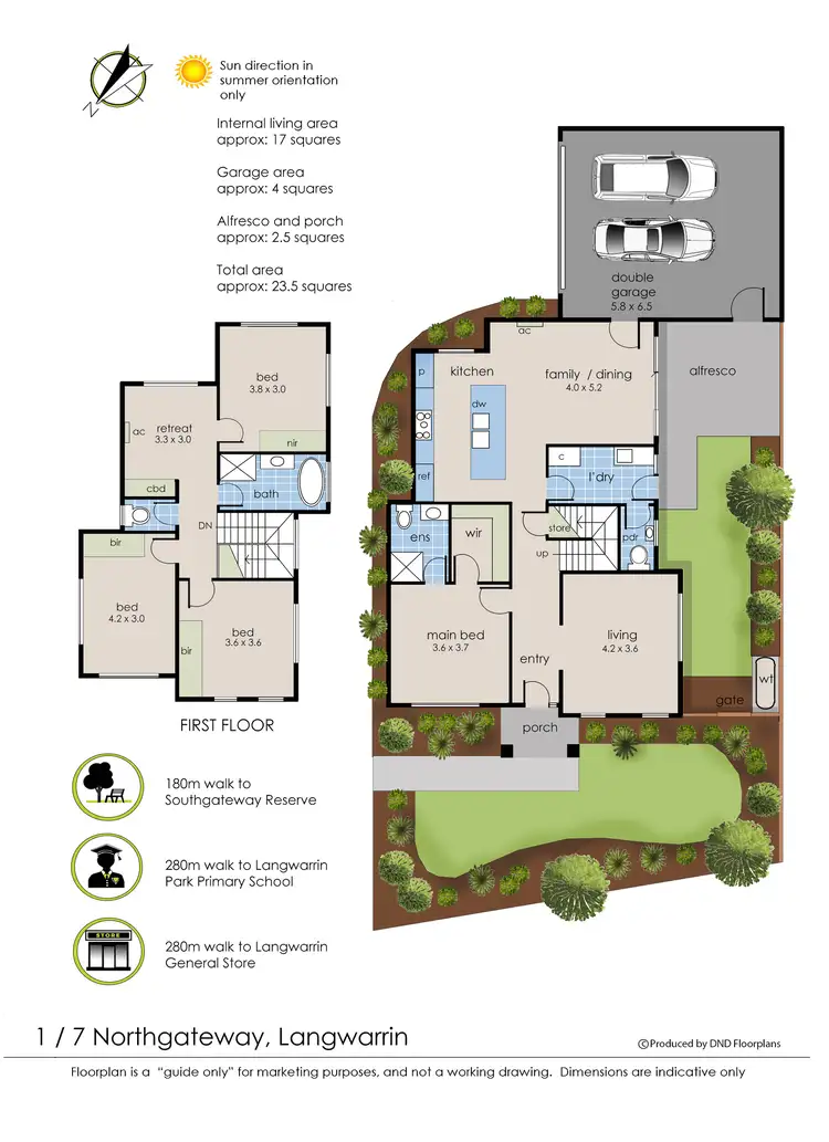 Floorplan of Homely townhouse listing, 1/7 Northgateway, Langwarrin VIC 3910