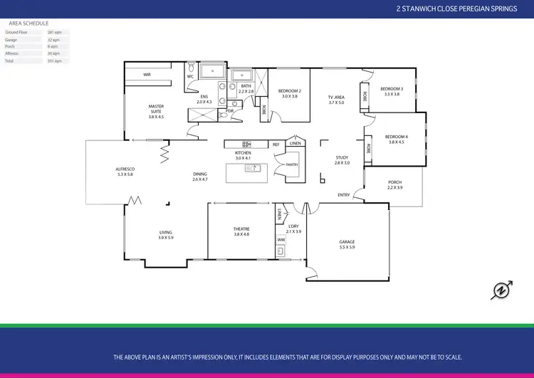 Floorplan of Homely house listing, 2 Stanwich Close, Peregian Springs QLD 4573