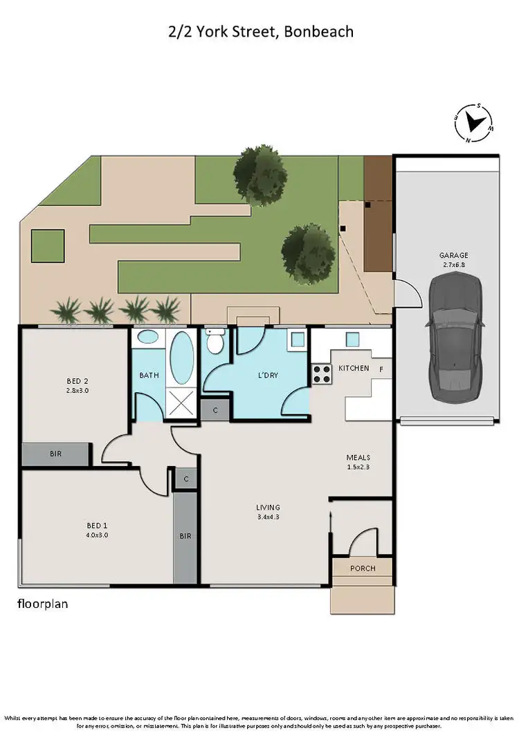 Floorplan of Homely unit listing, 2/2 York Street, Bonbeach VIC 3196