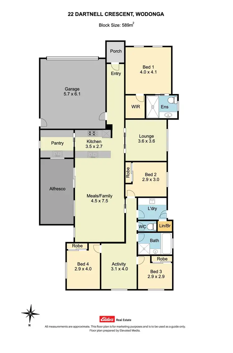 Floorplan of Homely house listing, 22 Dartnell Circuit, Wodonga VIC 3690