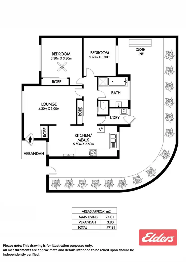 Floorplan of Homely unit listing, 10/28 Eighth Street, Gawler South SA 5118