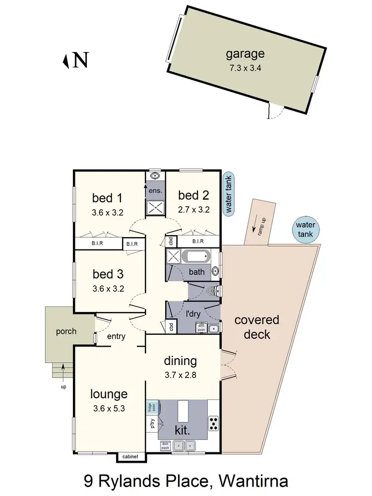 Floorplan of Homely house listing, 9 Rylands Place, Wantirna VIC 3152