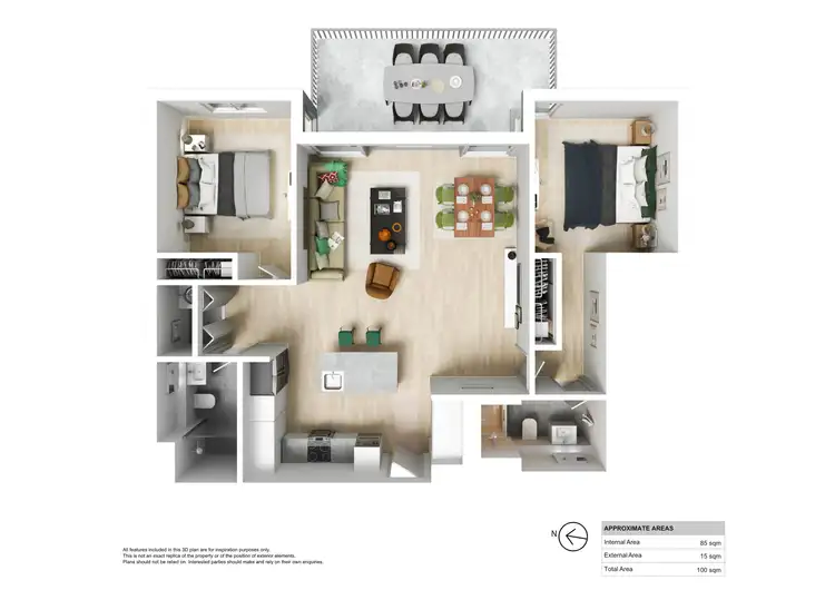 Floorplan of Homely apartment listing, 1203/509 Hunter Street, Newcastle NSW 2300
