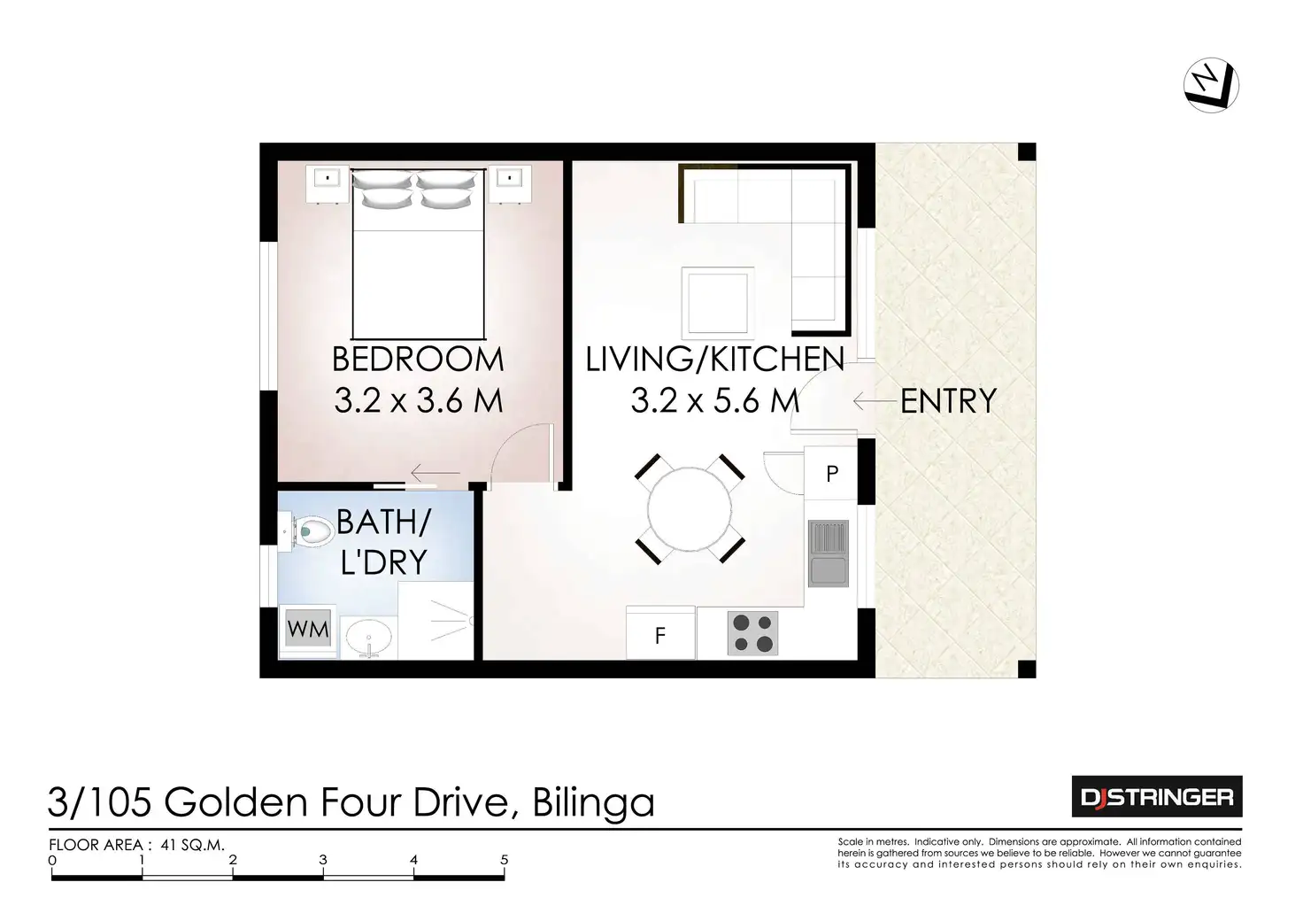 Floorplan of Homely house listing, 3/105 Golden Four Drive, Bilinga QLD 4225