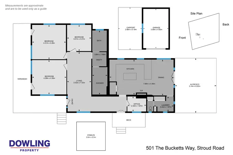 Floorplan of Homely rural property listing, 501 The Bucketts Way, Stroud NSW 2425