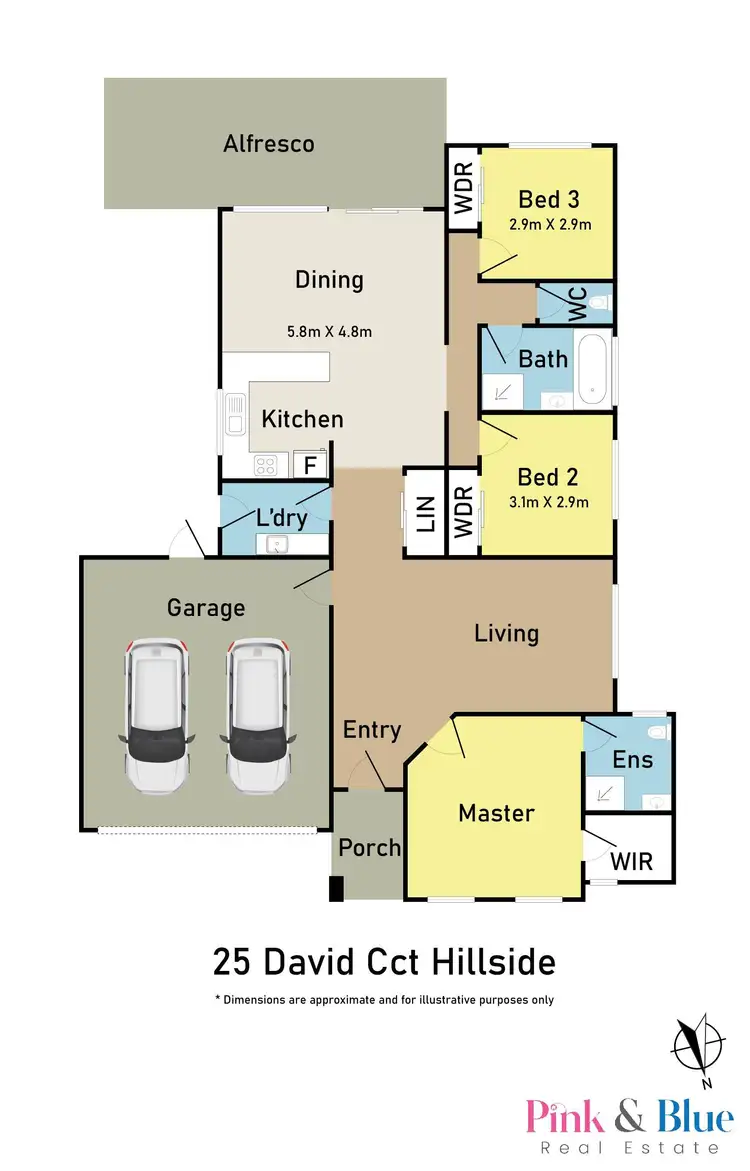 Floorplan of Homely house listing, 25 David Circuit, Hillside VIC 3037
