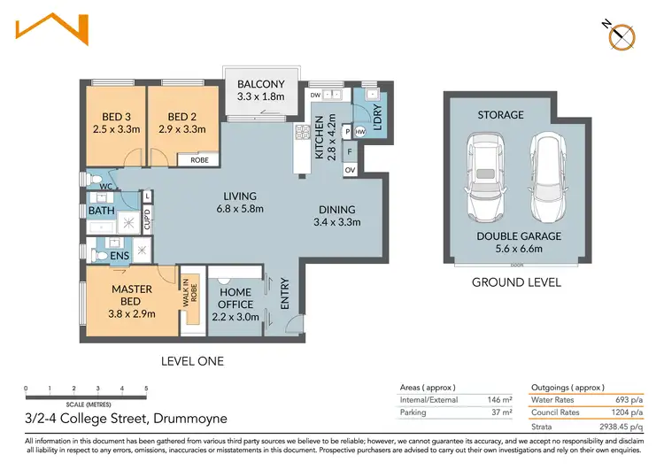 Floorplan of Homely apartment listing, 3/2-4 College Street, Drummoyne NSW 2047