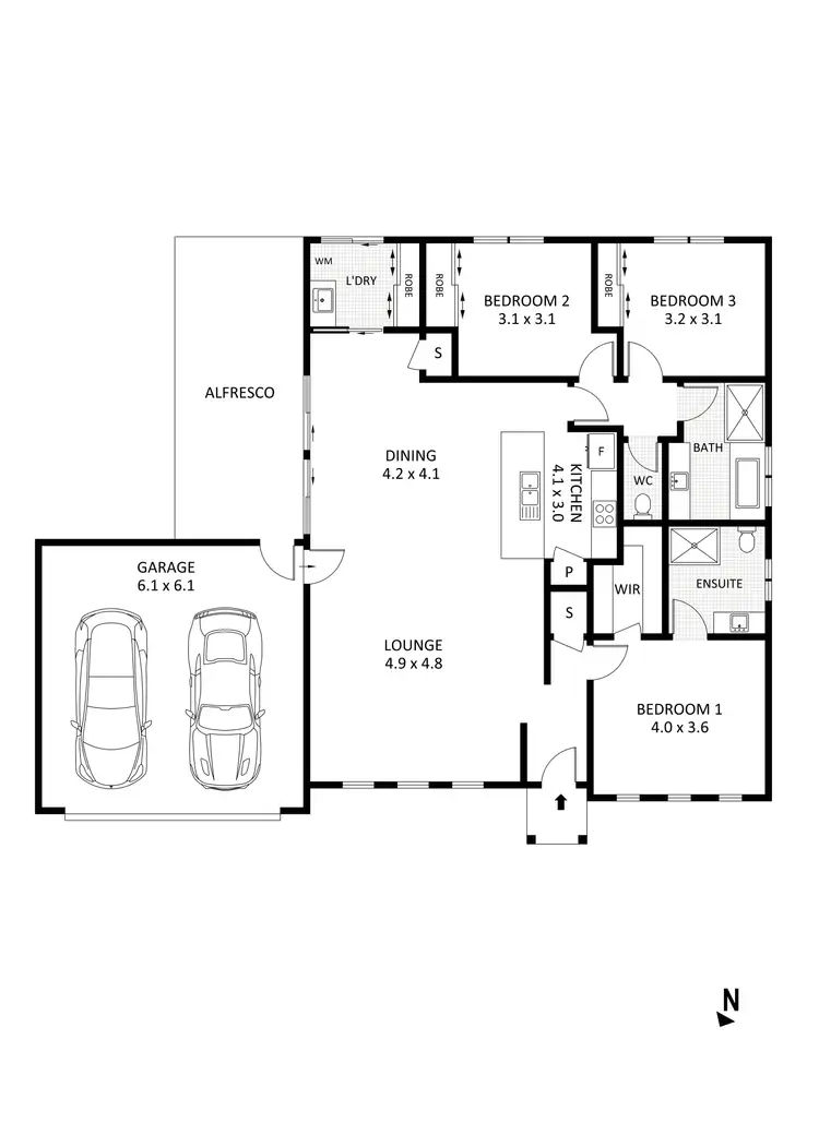 Floorplan of Homely house listing, 6 Billiard Court, Kangaroo Flat VIC 3555