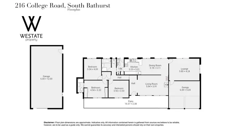 Floorplan of Homely rural property listing, 216 College Road, South Bathurst NSW 2795