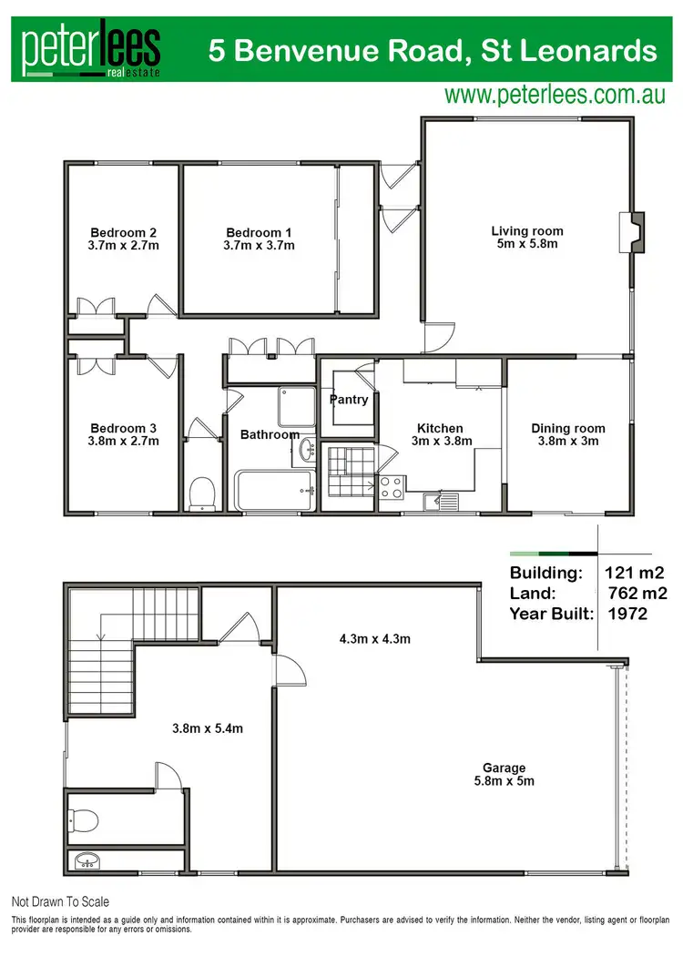 Floorplan of Homely house listing, 5 Benvenue Road, St Leonards TAS 7250