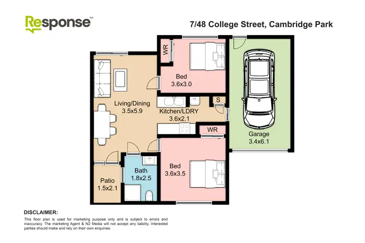 Floorplan of Homely villa listing, 7/48-50 College Street, Cambridge Park NSW 2747