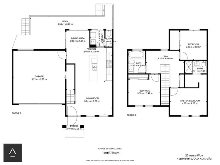 Floorplan of Homely house listing, 25 Azure Way, Hope Island QLD 4212