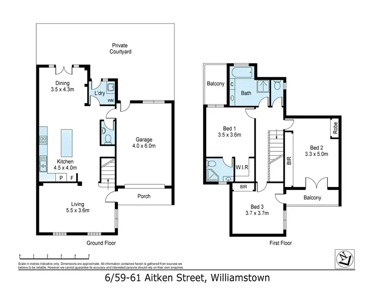 Floorplan of Homely townhouse listing, 6/59-61 Aitken Street, Williamstown VIC 3016