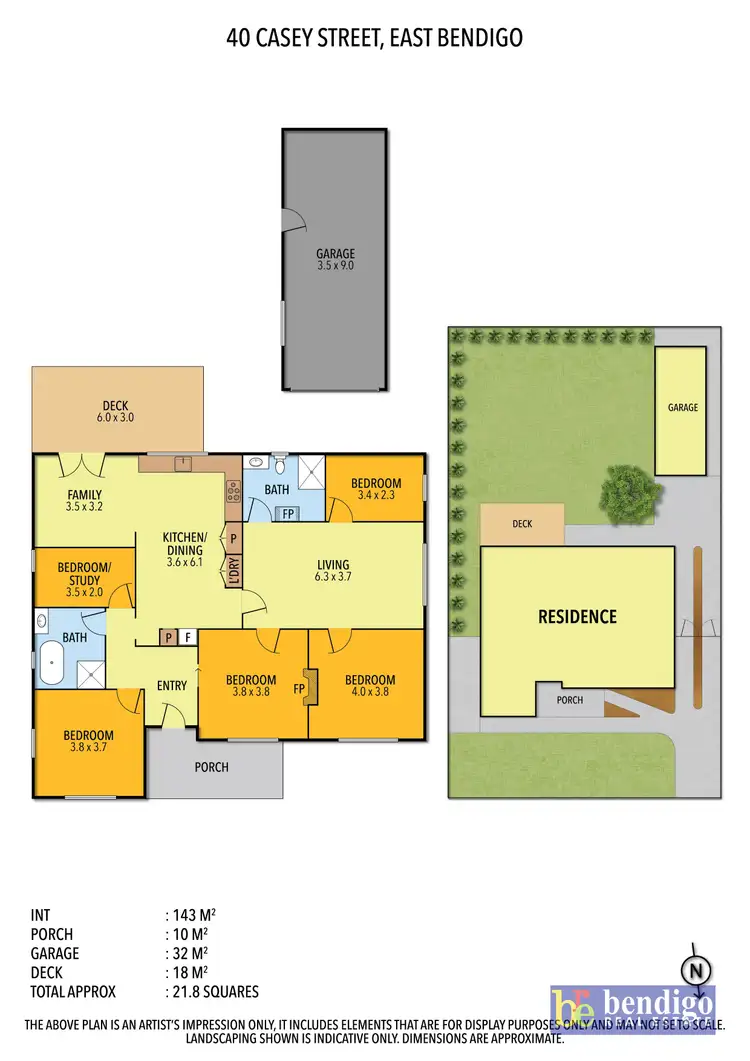 Floorplan of Homely house listing, 40 Casey Street, East Bendigo VIC 3550