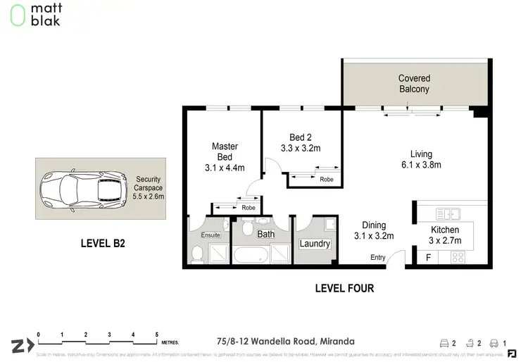 Floorplan of Homely apartment listing, 75/8-12 Wandella Road, Miranda NSW 2228