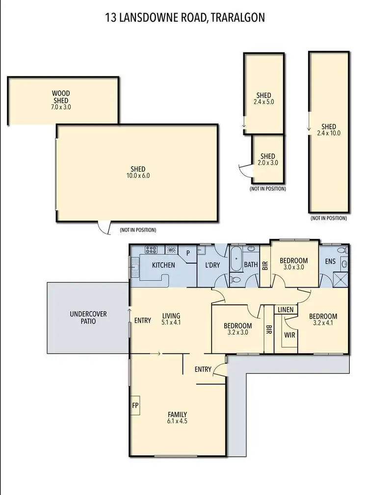 Floorplan of Homely house listing, 13 Lansdowne Road, Traralgon VIC 3844