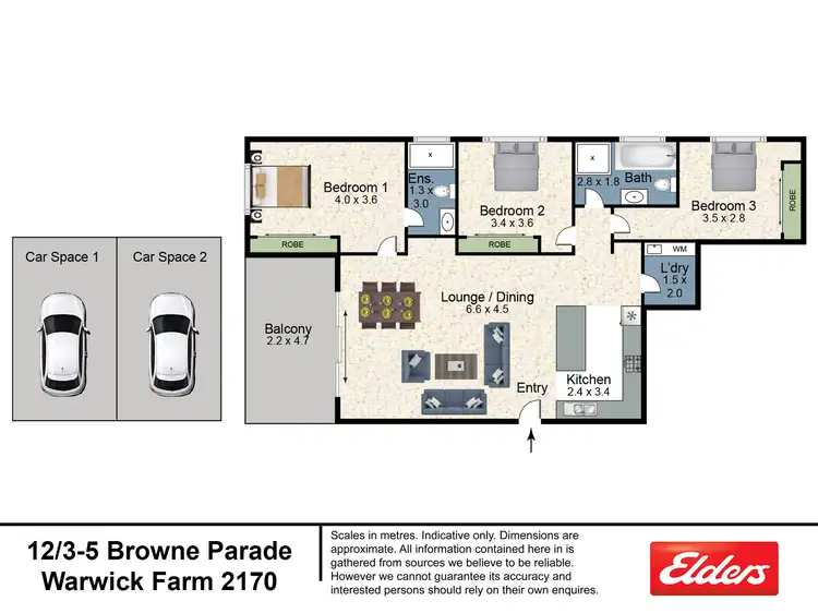 Floorplan of Homely unit listing, 12/3 Browne Parade, Liverpool NSW 2170