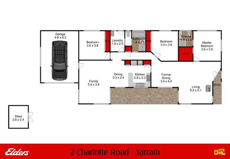 Floorplan of Homely house listing, 2 Charlotte Road, Yarram VIC 3971