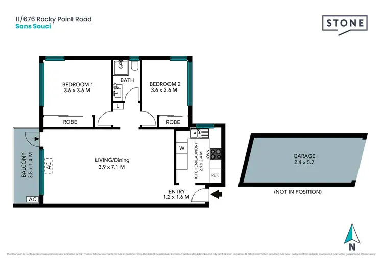 Floorplan of Homely apartment listing, 11/676 Rocky Point Road, Sans Souci NSW 2219