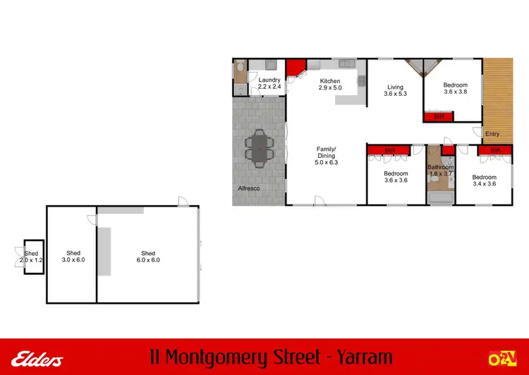 Floorplan of Homely house listing, 11 Montgomery Street, Yarram VIC 3971