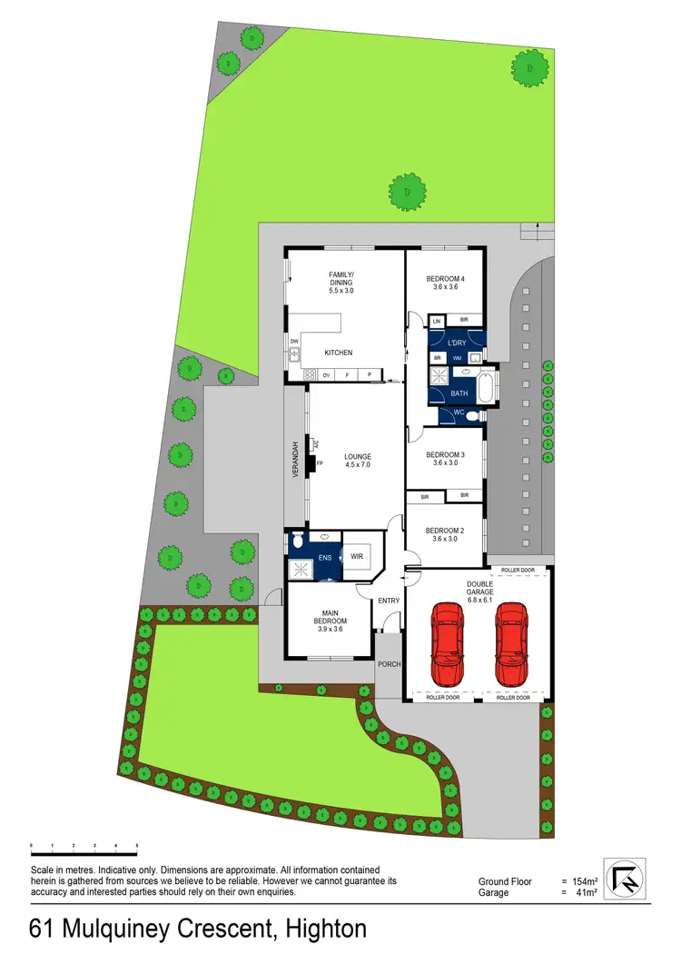 Floorplan of Homely house listing, 61 Mulquiney Crescent, Highton VIC 3216