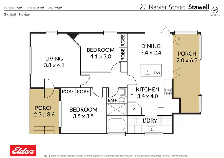 Floorplan of Homely house listing, 22 Napier Street, Stawell VIC 3380