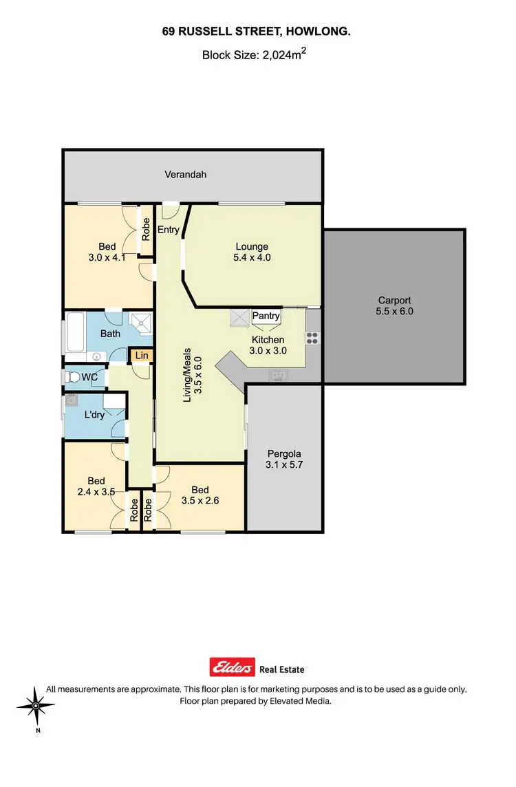 Floorplan of Homely house listing, 69 Russell Street, Howlong NSW 2643