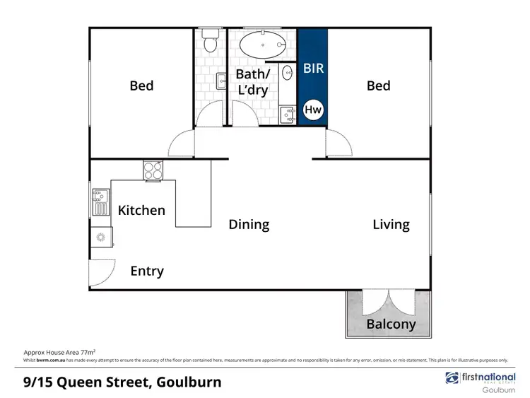 Floorplan of Homely unit listing, 9/15 Queen Street, Goulburn NSW 2580