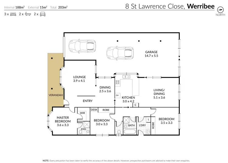 Floorplan of Homely house listing, 8 St Lawrence Close, Werribee VIC 3030