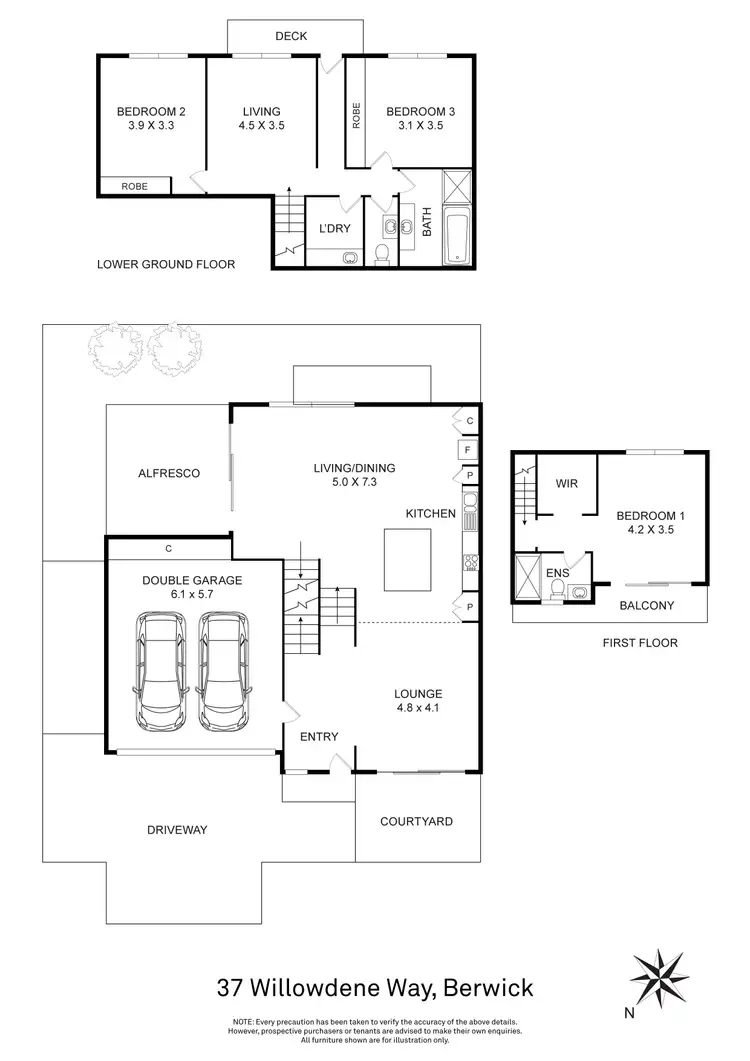 Floorplan of Homely house listing, 37 Willowdene Way, Berwick VIC 3806