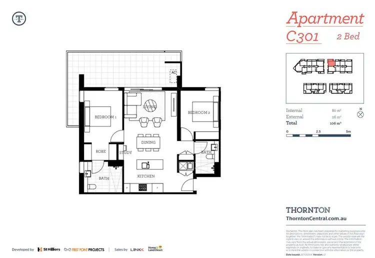 Floorplan of Homely apartment listing, 301/101C Lord Sheffield Circuit, Penrith NSW 2750