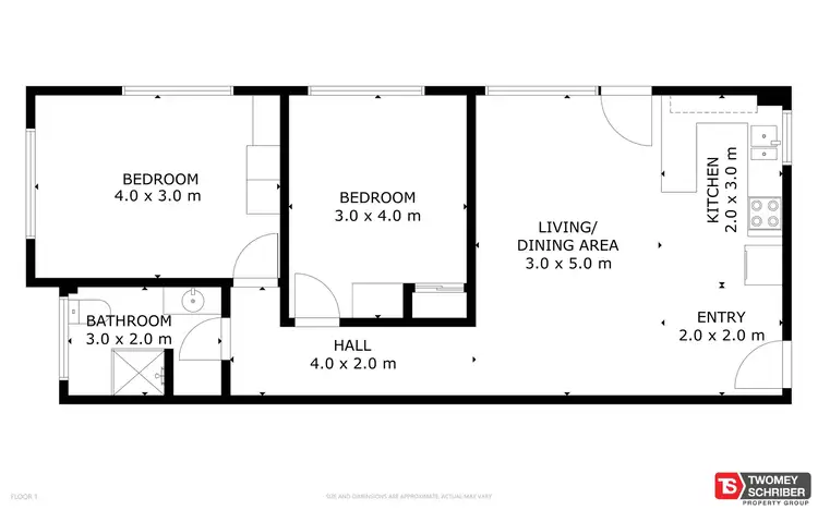 Floorplan of Homely unit listing, 1/267-269 Sheridan Street, Cairns North QLD 4870