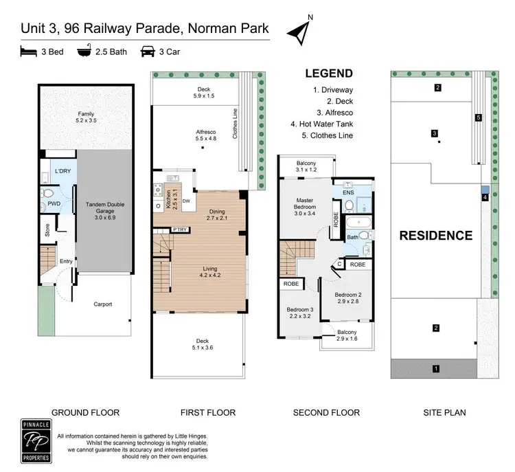 Floorplan of Homely townhouse listing, 3/96 Railway Parade, Norman Park QLD 4170