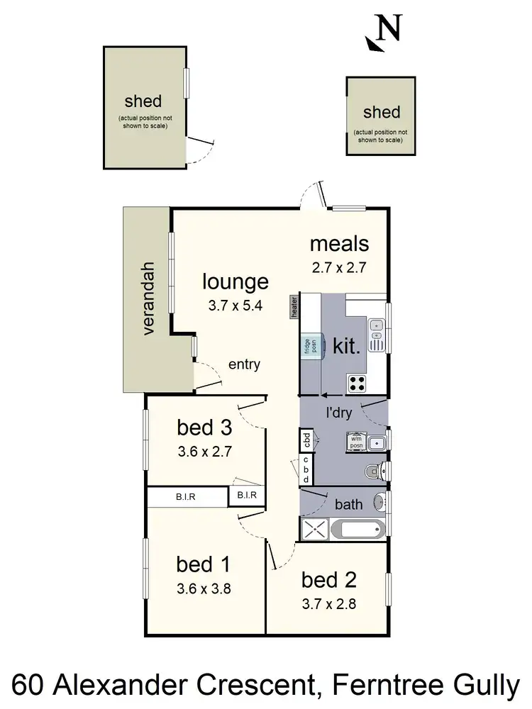 Floorplan of Homely house listing, 60 Alexander Crescent, Ferntree Gully VIC 3156