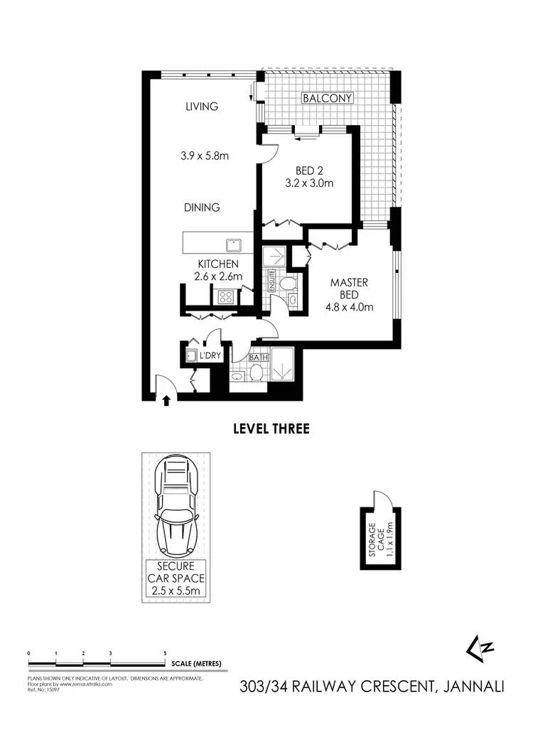 Floorplan of Homely unit listing, 303/34 Railway Crescent, Jannali NSW 2226